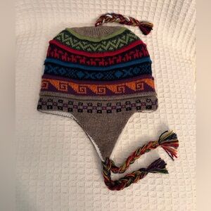 Boys Peruvian Baby Alpaca Chullo Hat New Without Tags One Size